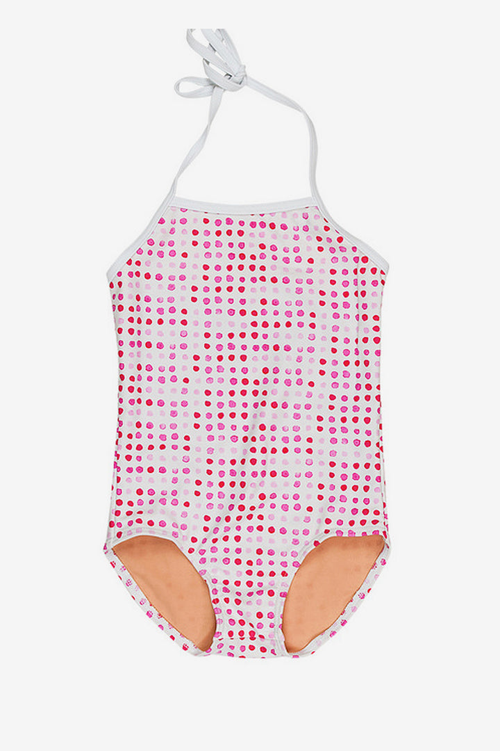 Toobydoo Girls Pink Dot Swimsuit