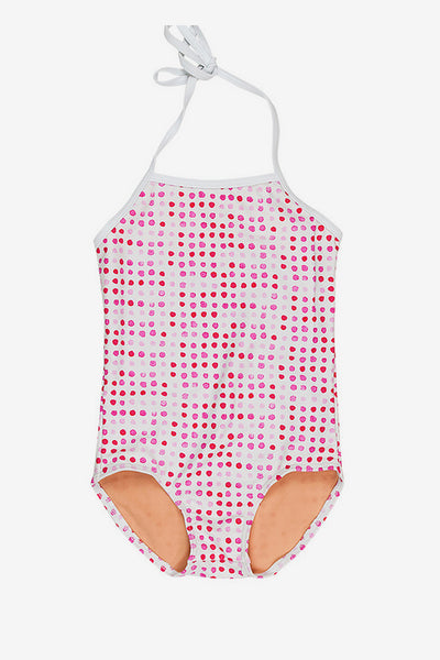 Toobydoo Girls Pink Dot Swimsuit