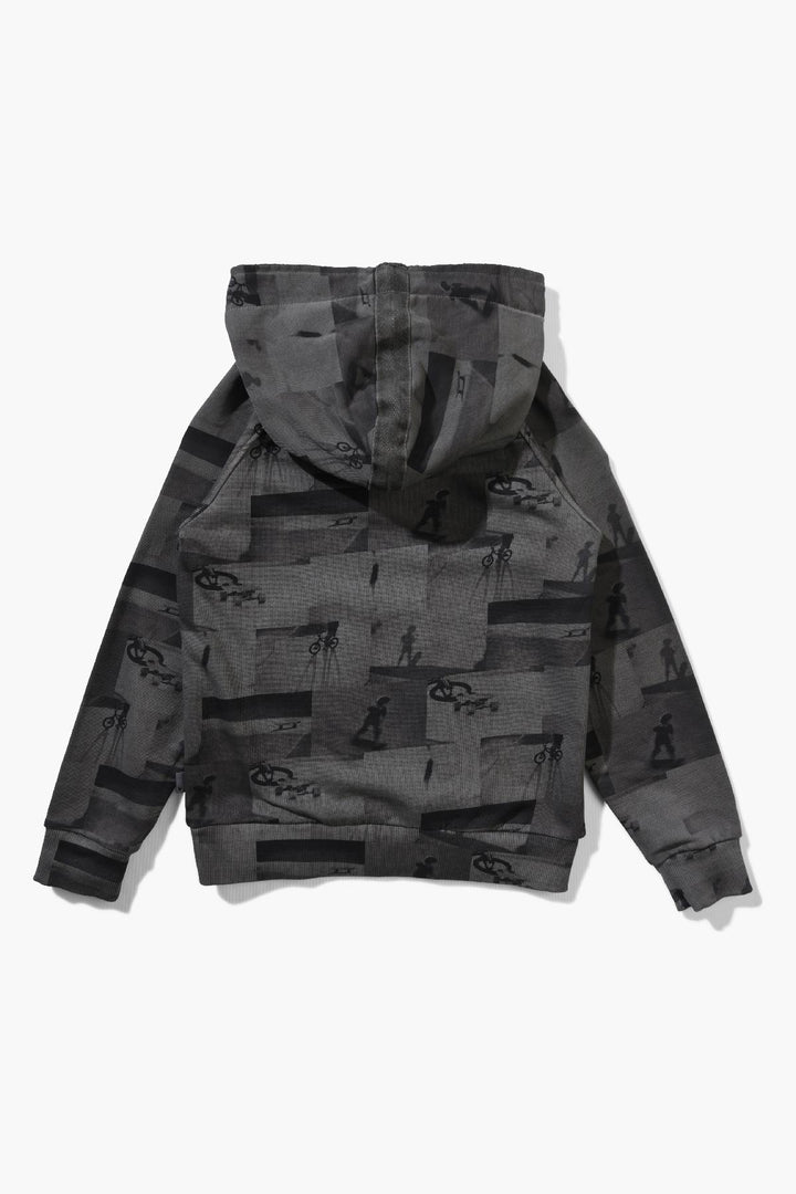 Munster Kids Green Hills Boys Hoodie - Washed Charcoal