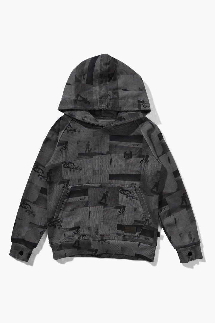 Munster Kids Green Hills Boys Hoodie - Washed Charcoal