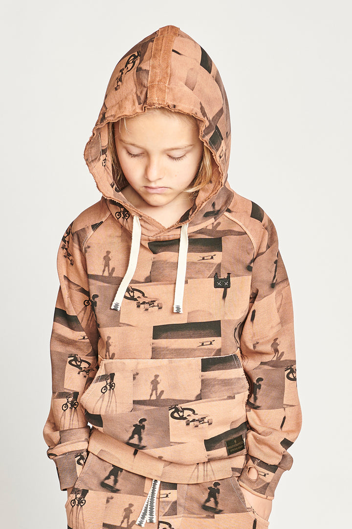 Munster Kids Green Hills Boys Hoodie - Washed Rust