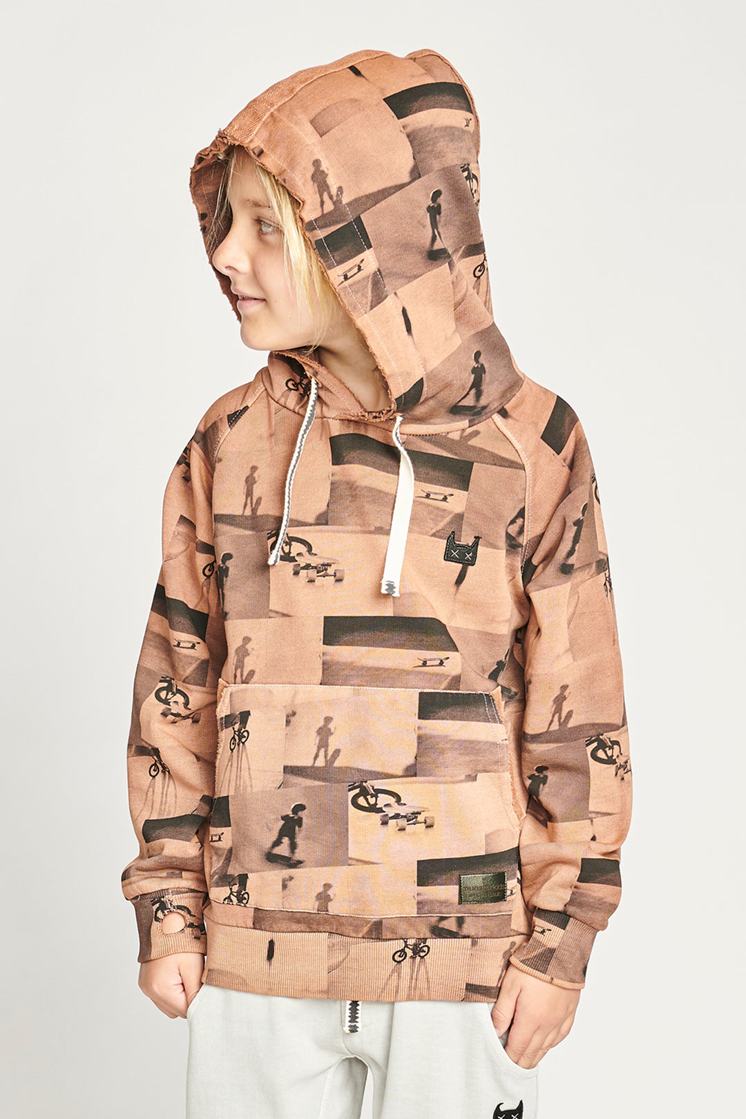 Munster Kids Green Hills Boys Hoodie - Washed Rust