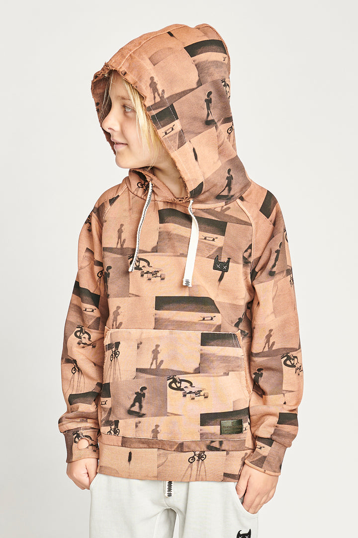 Munster Kids Green Hills Boys Hoodie - Washed Rust