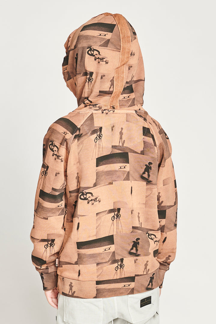 Munster Kids Green Hills Boys Hoodie - Washed Rust