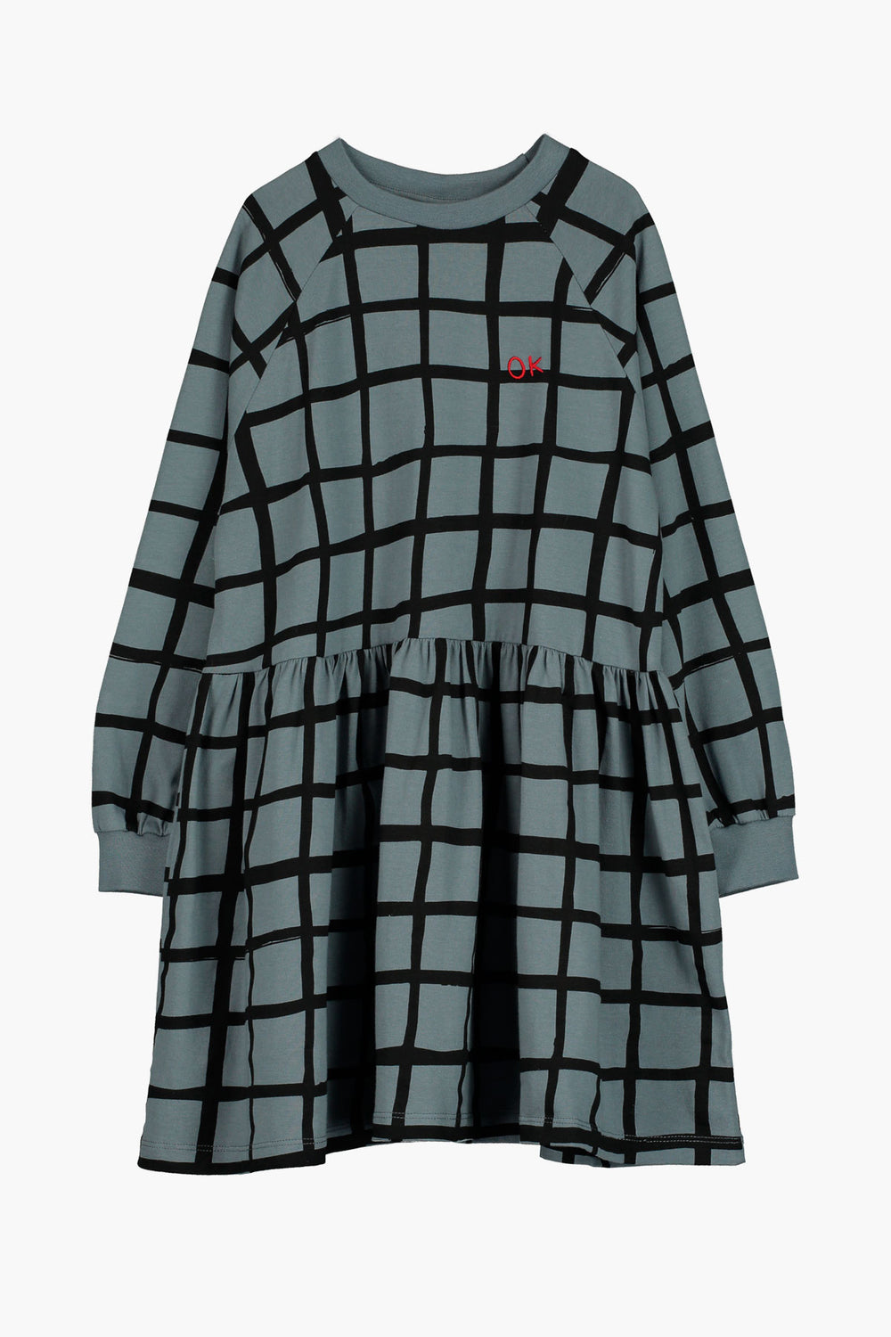 Beau Loves Grid Oversized Ragland Dress