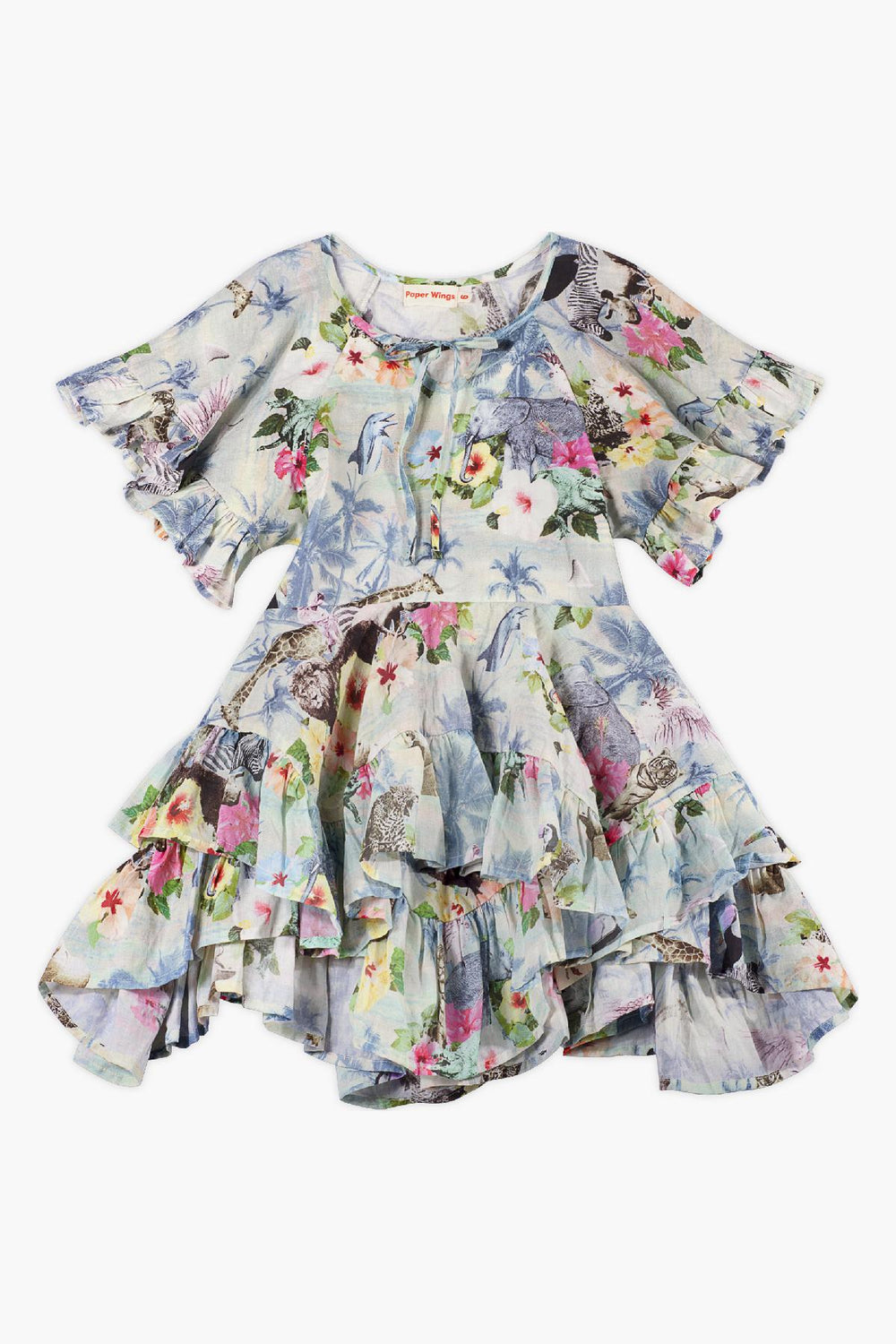 Paper Wings Hawaiian Print Girls Dress