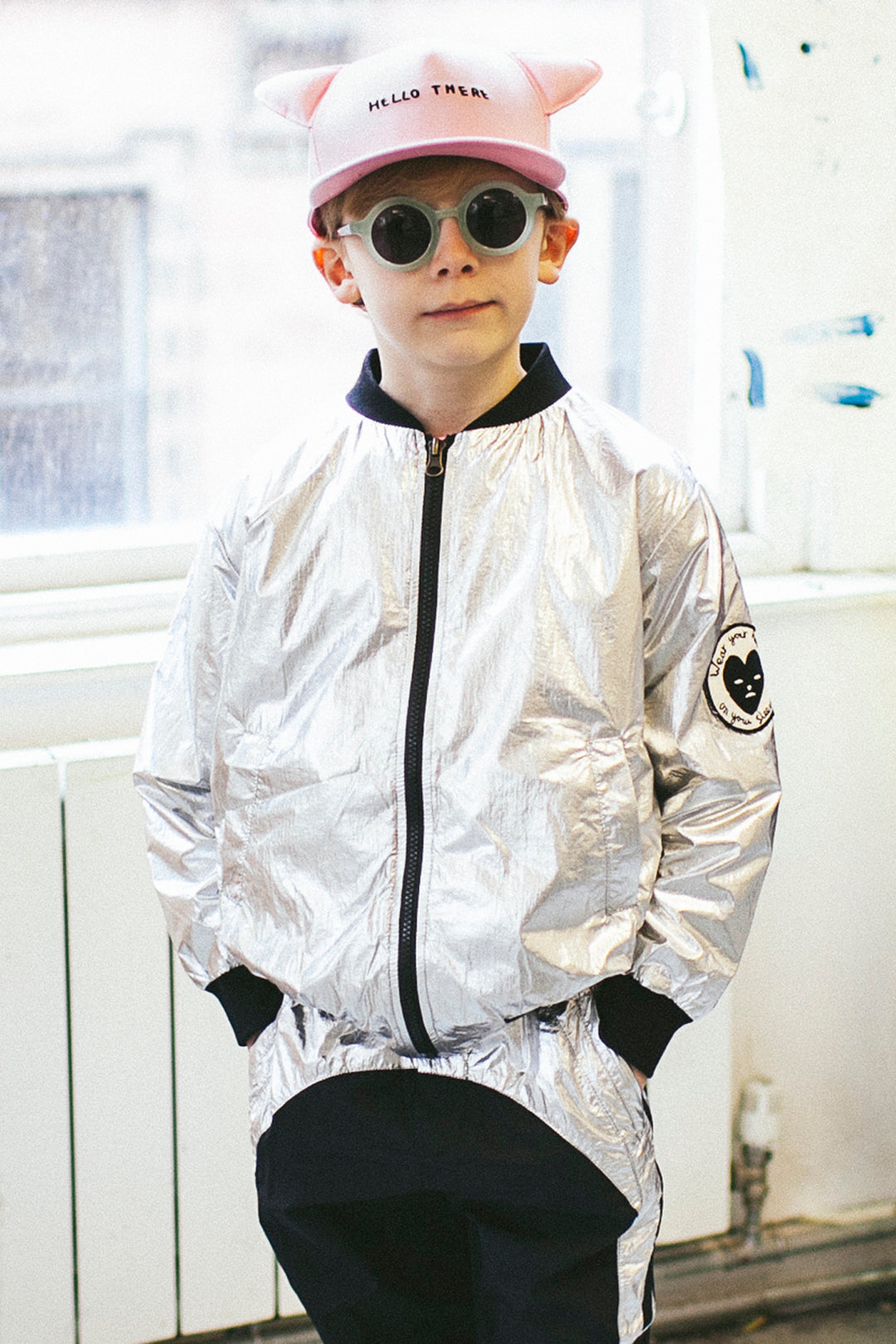 Silver kids jacket online