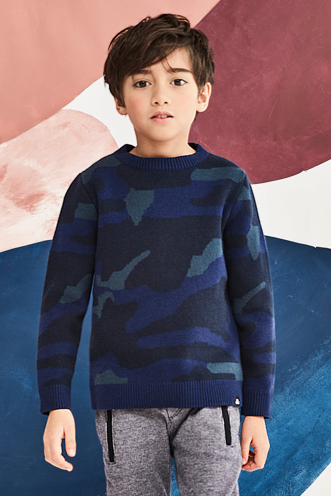 Jean Bourget Indigo Camo Sweater