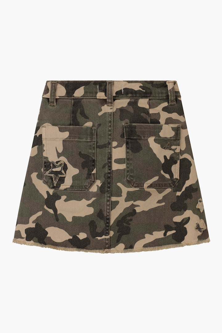Girls Jeans DL1961 Jenny Mini Skirt Camo close