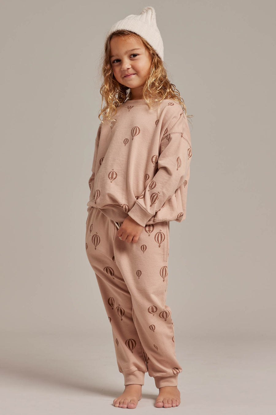 Baby Rylee Baby Girls Pants Rylee + Cru Hot Air Balloons – Mini Ruby