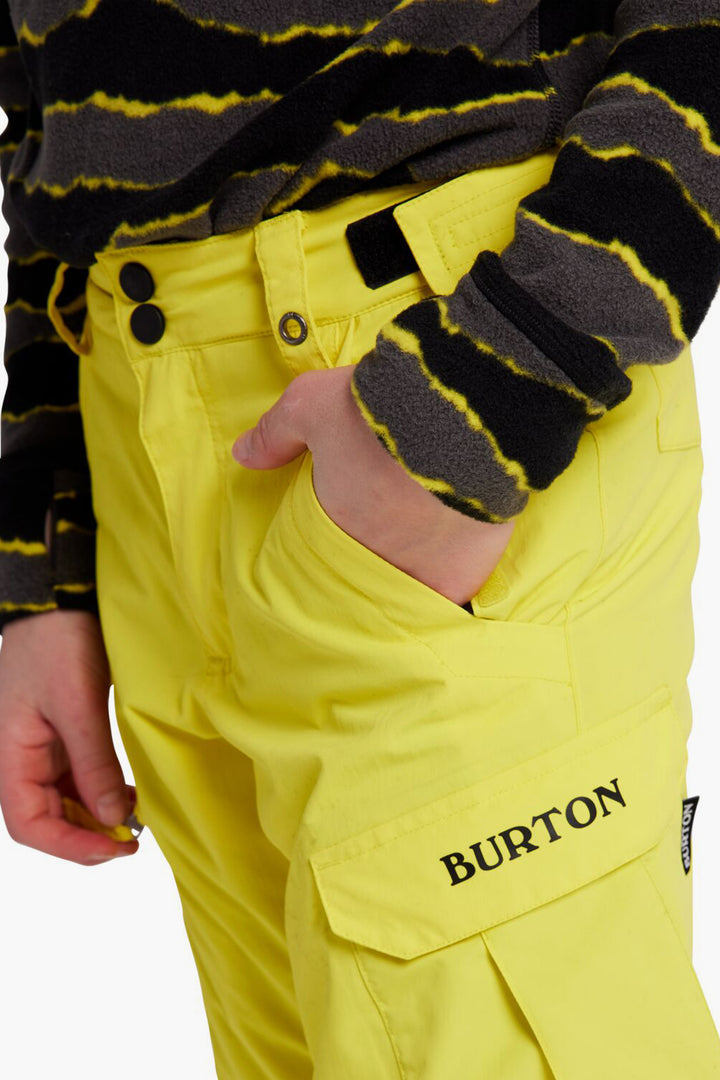 Burton Kids Exile Cargo Pant - Sulphur Yellow (Size 14/16 left
