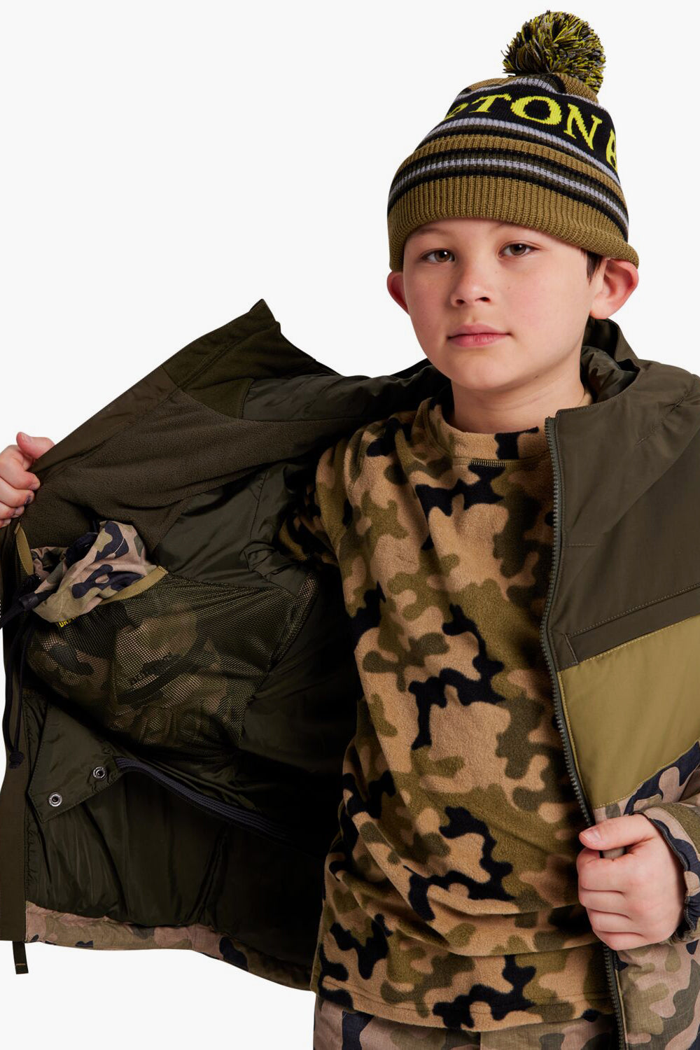 Burton Kids Ropedrop Jacket - Olive Camo