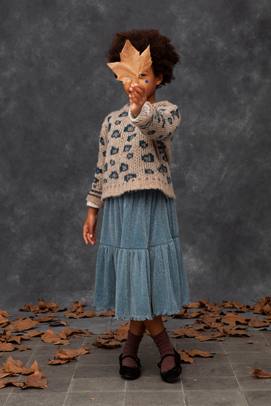 Girls Sweater Tocoto Vintage Knit Animal Print 
