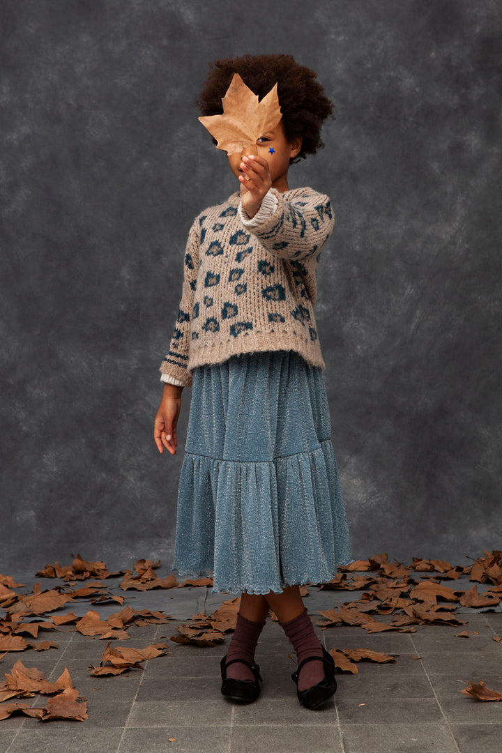 Girls Sweater Tocoto Vintage Knit Animal Print 