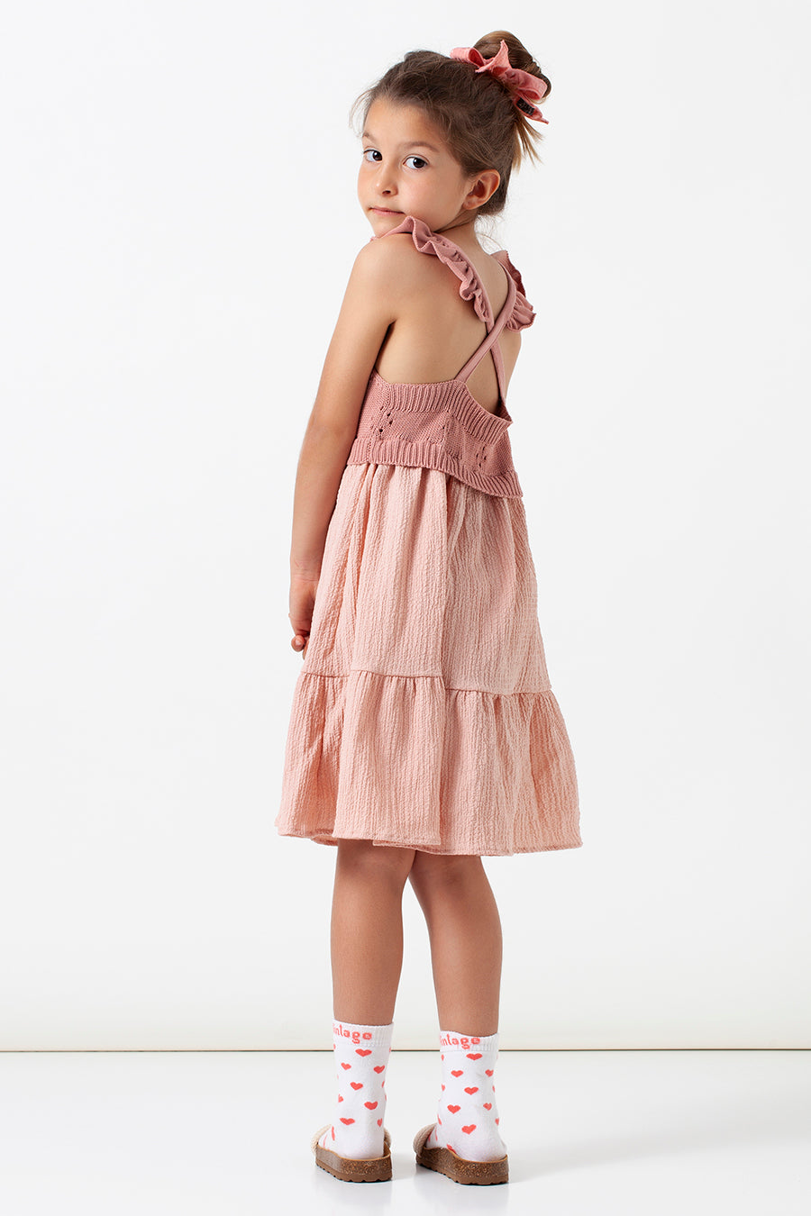 Girls Dress Tocoto Vintage Knit Combo
