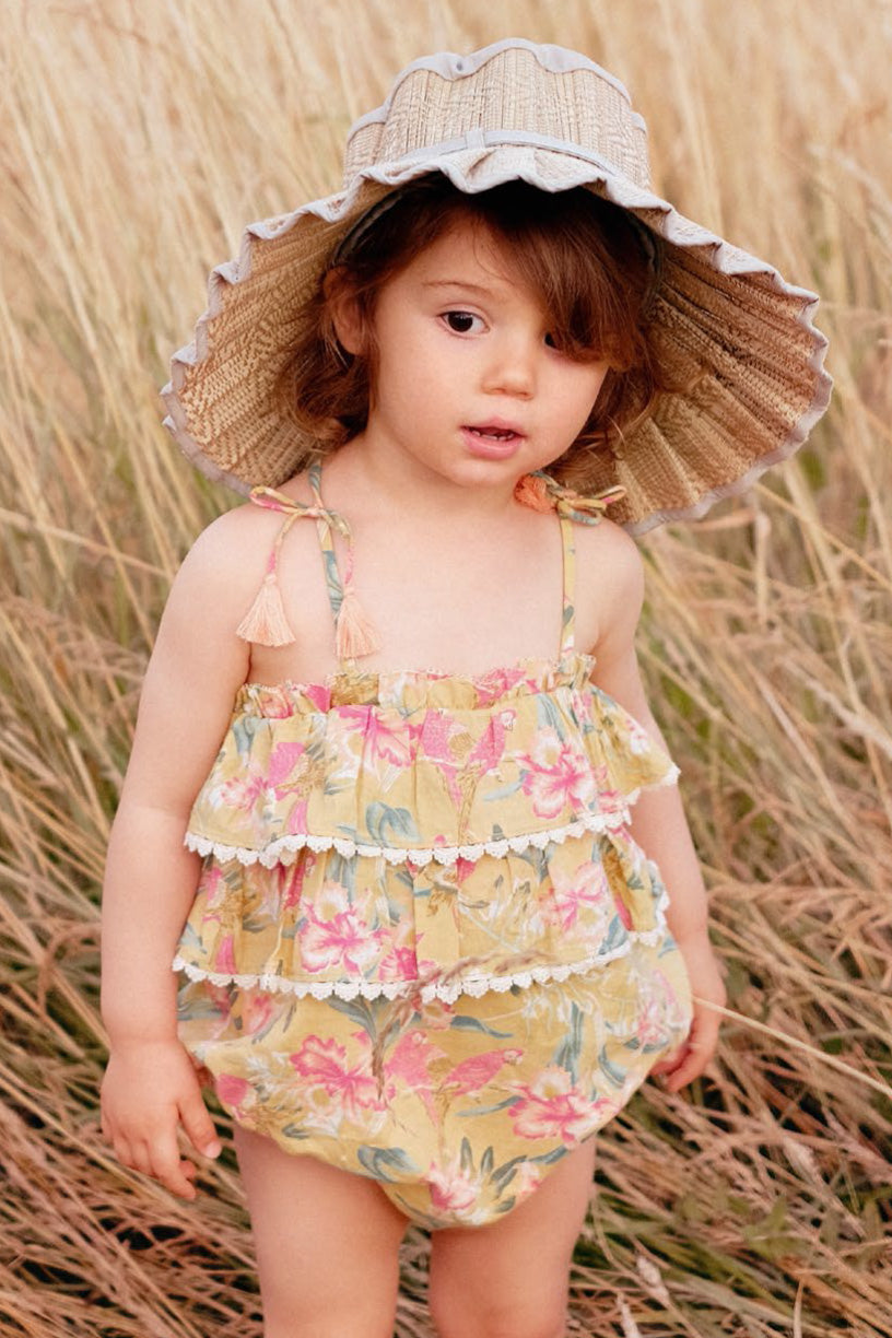 Louise Misha Kumal Baby Girls Romper – Mini Ruby