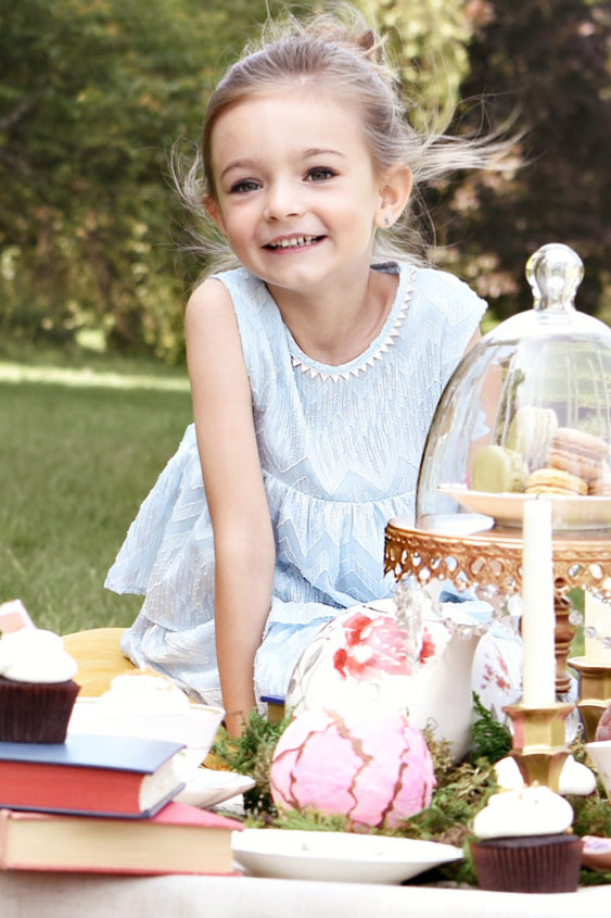 Imoga Lacey Girls Dress – Mini Ruby - Main Image