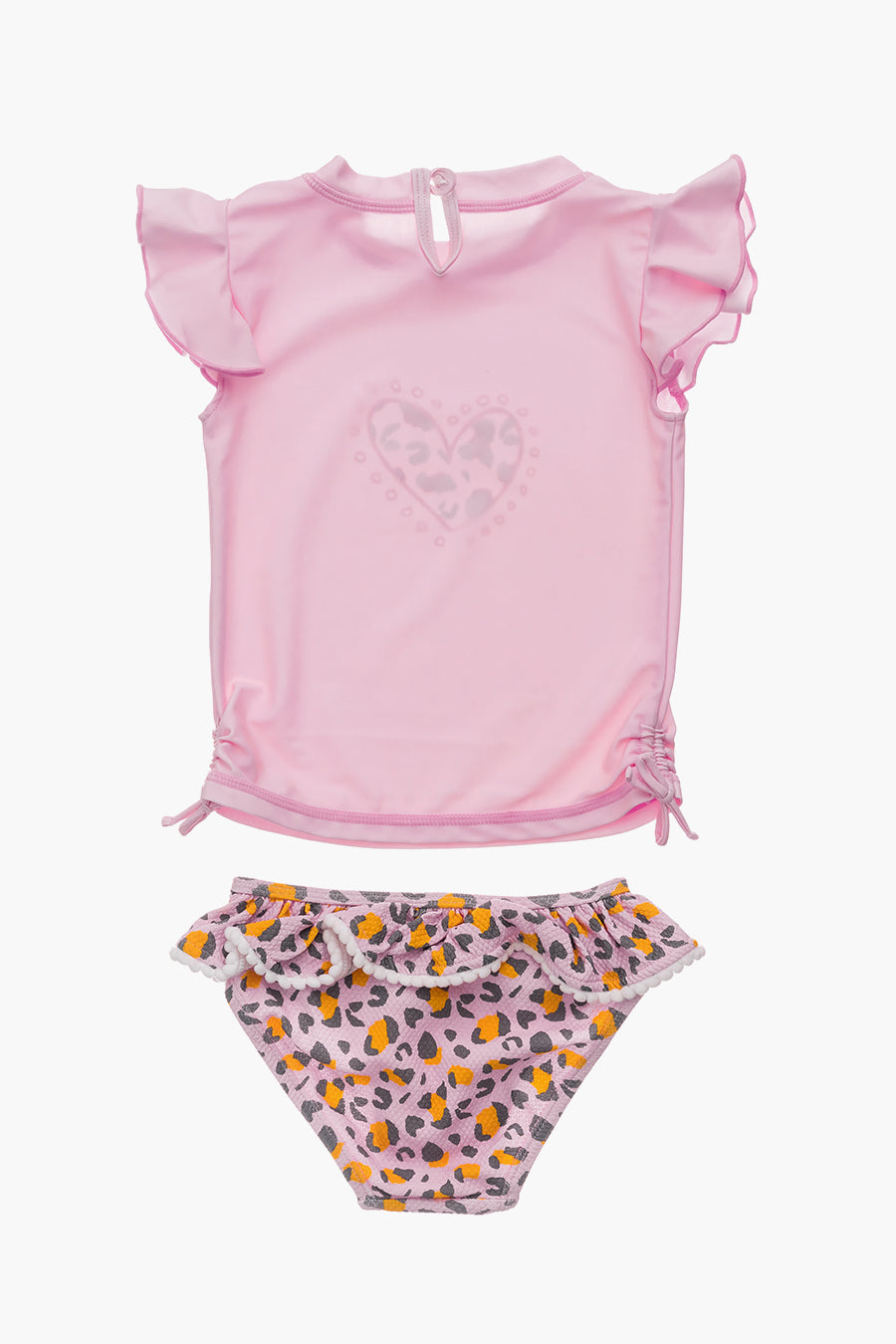 Snapper Rock Leopard Love Ruffle Baby Swim Set Back View