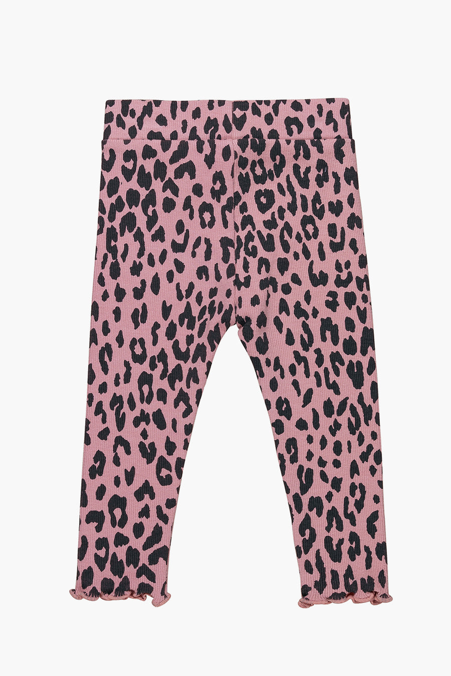 Girls Legging Huxbaby Leopard Rib Mini Ruby