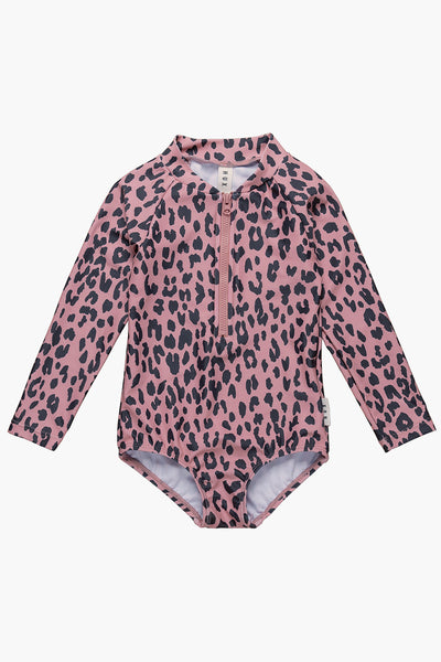 Kids Swimsuit Girls and Baby Girl Swim Huxbaby Leopard Zip