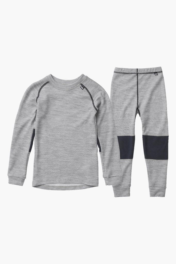 Kids Baselayer Helly Hansen Lifa Merino Set Grey Mini Ruby