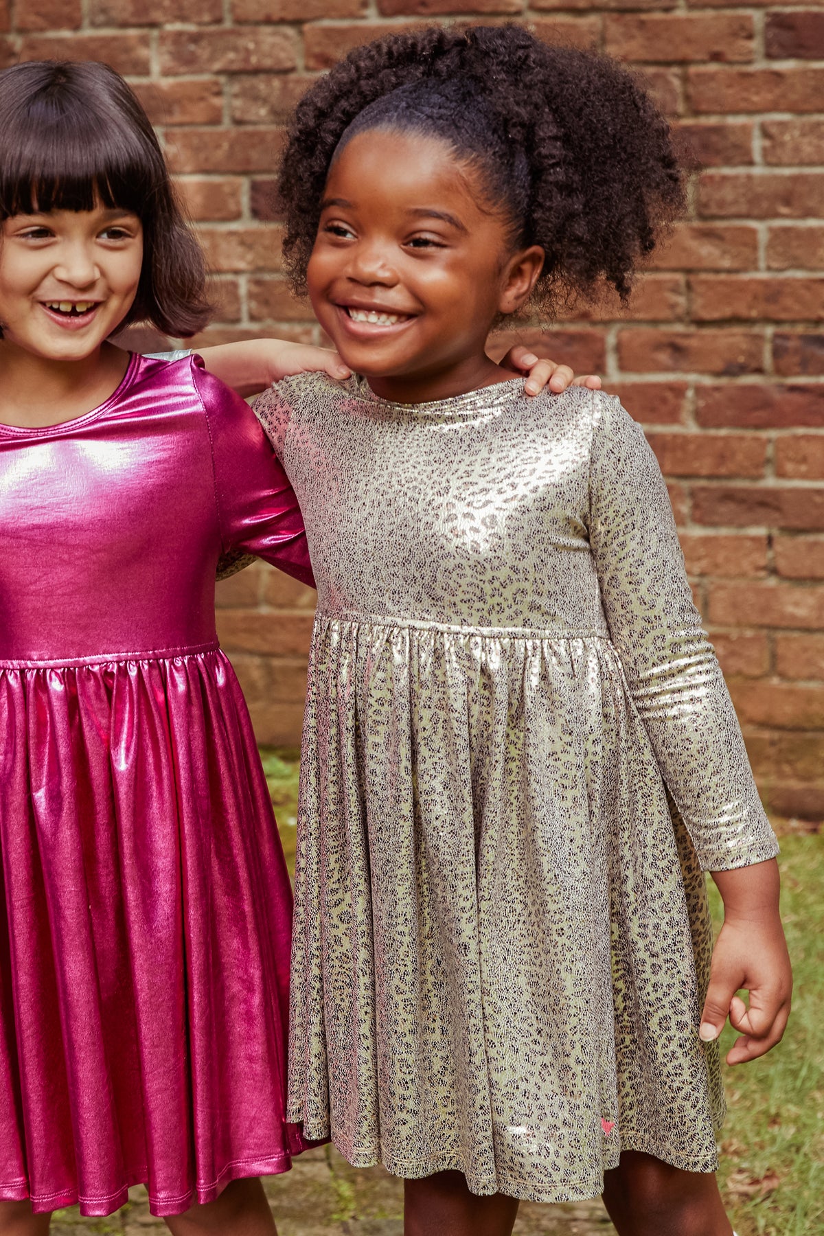 Girls Dress Pink Chicken Liza Leopard (Size 12 left) 12 / Leopard Metallic