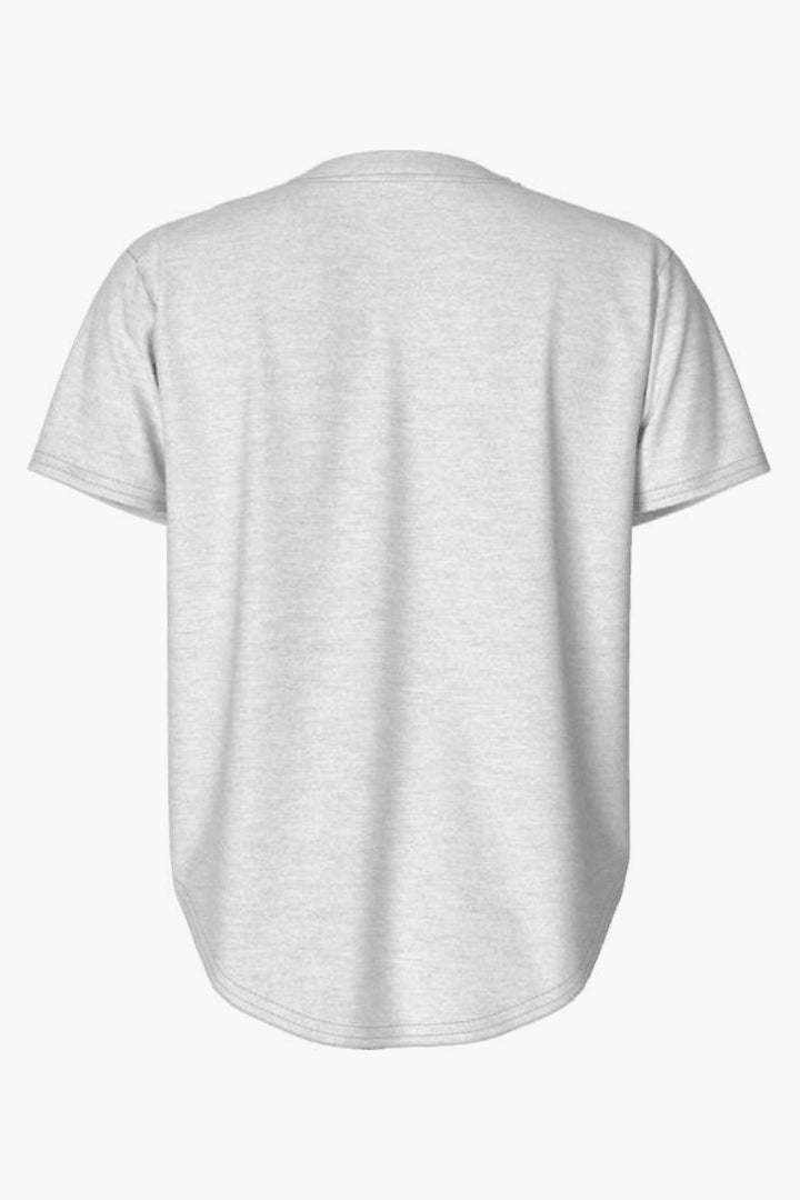 Girls Shirt North Face Logo Grey Heather