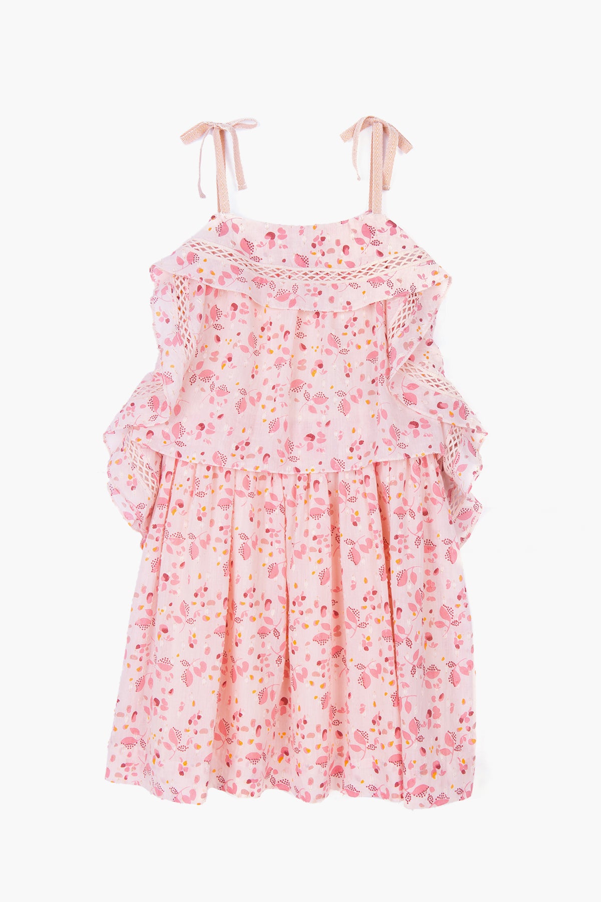 Velveteen Lois Girls Dress - Pink Floral (Size 10 left) – Mini Ruby