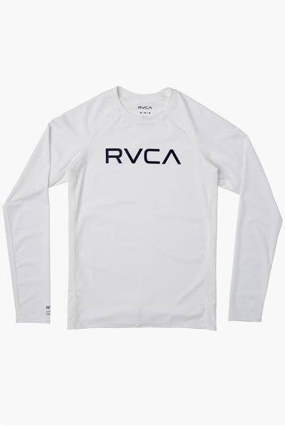 RVCA Long Sleeve Boys Rash Guard - Antique White 
