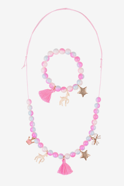 girls unicorn necklace and bracelet 