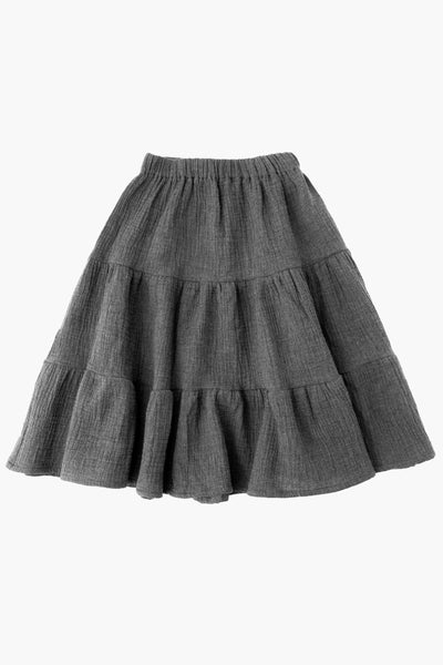 Girls Skirt Tocoto Vintage Midi Dark Grey