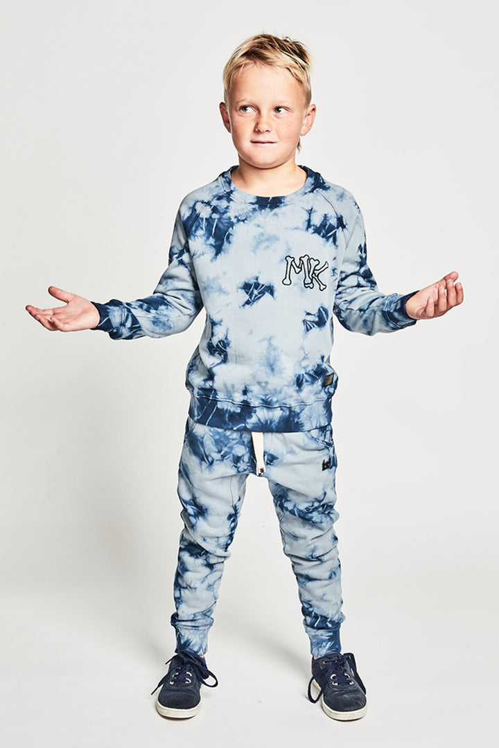 Boys Sweatshirt Munster Kids Mk Crew - Mid Blue Dye wide