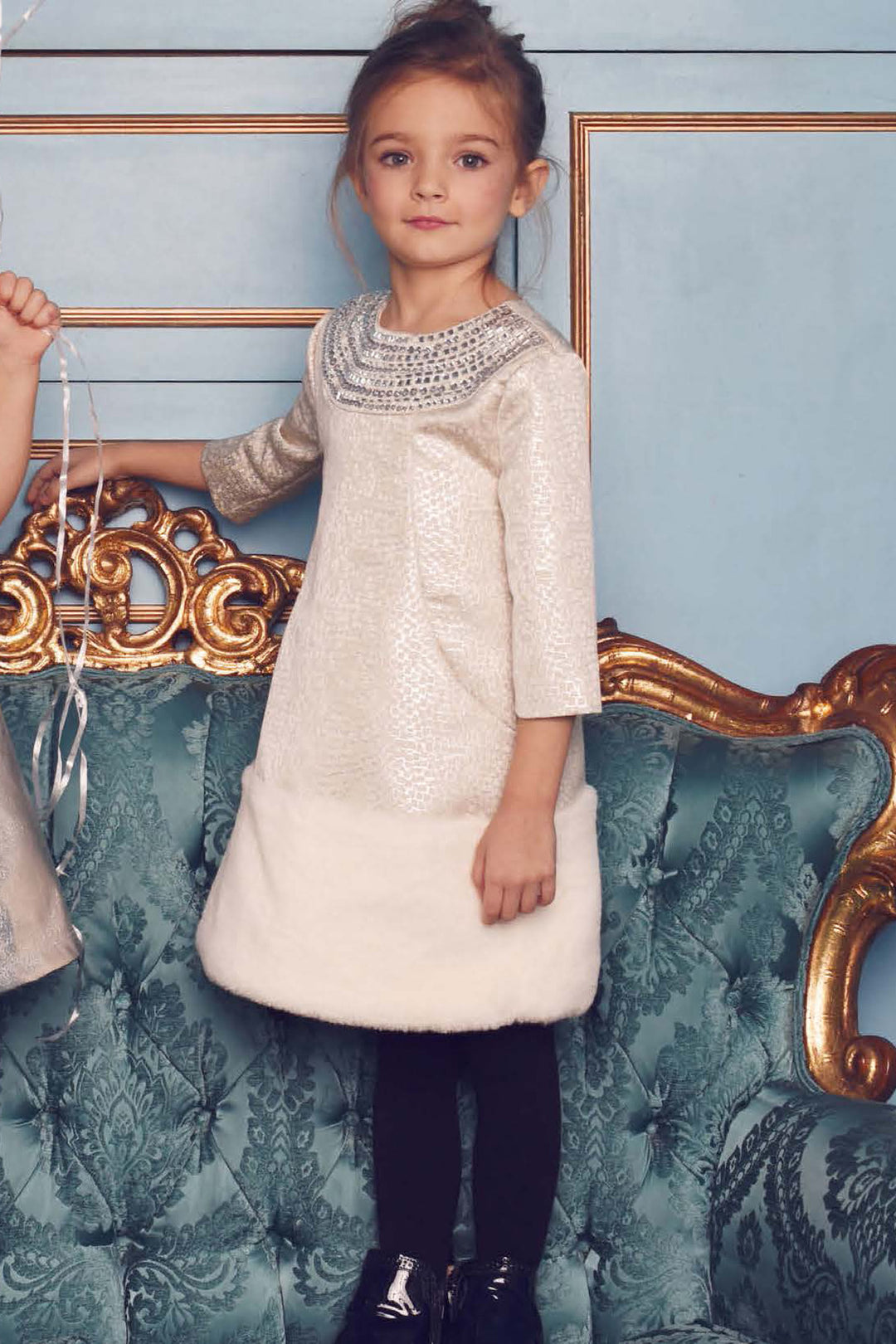 Imoga Nadia Girls Dress Neige (Size left)