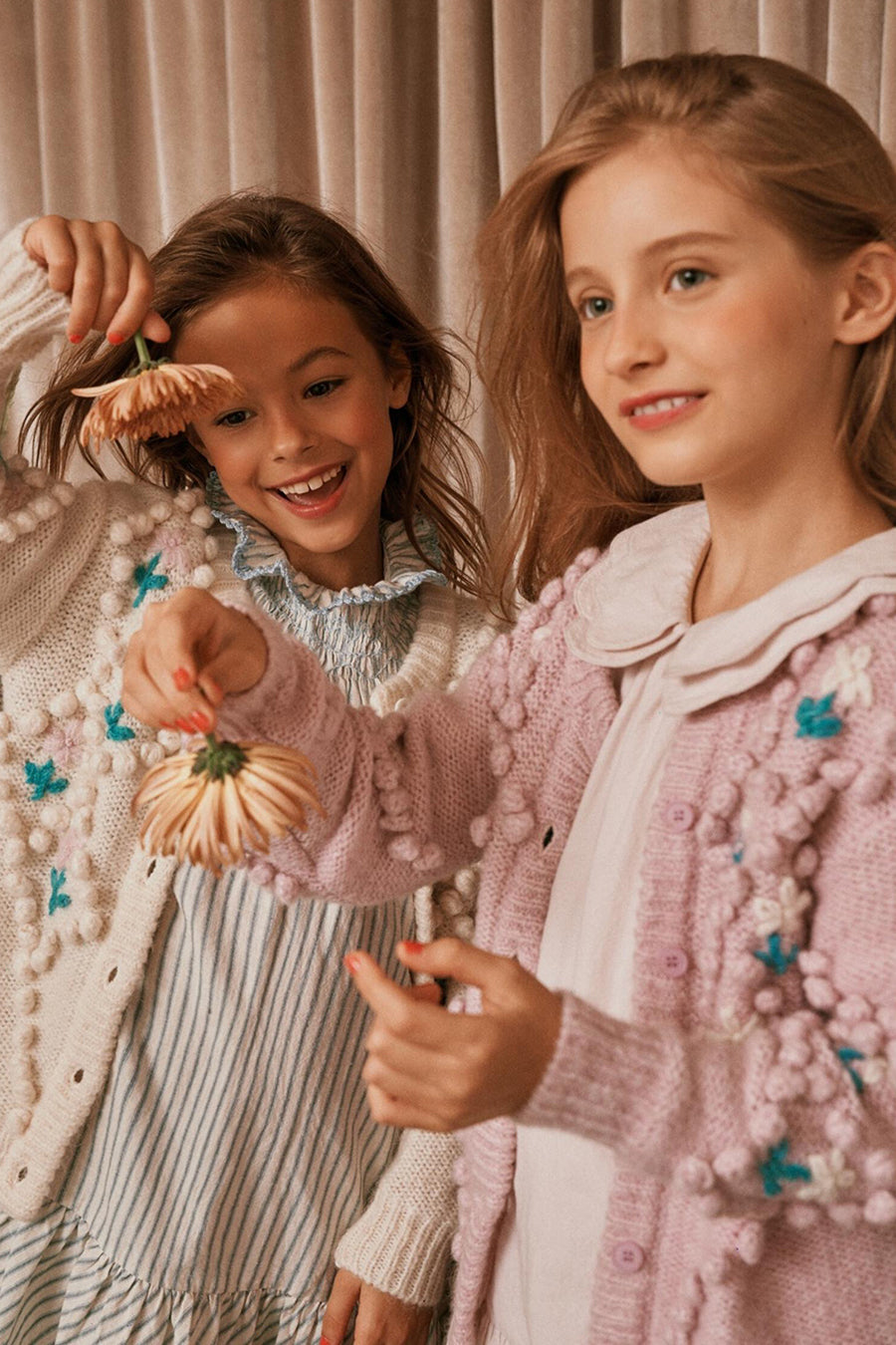 Nellystella Natasha Kids Cardigan Sweater Mini Ruby