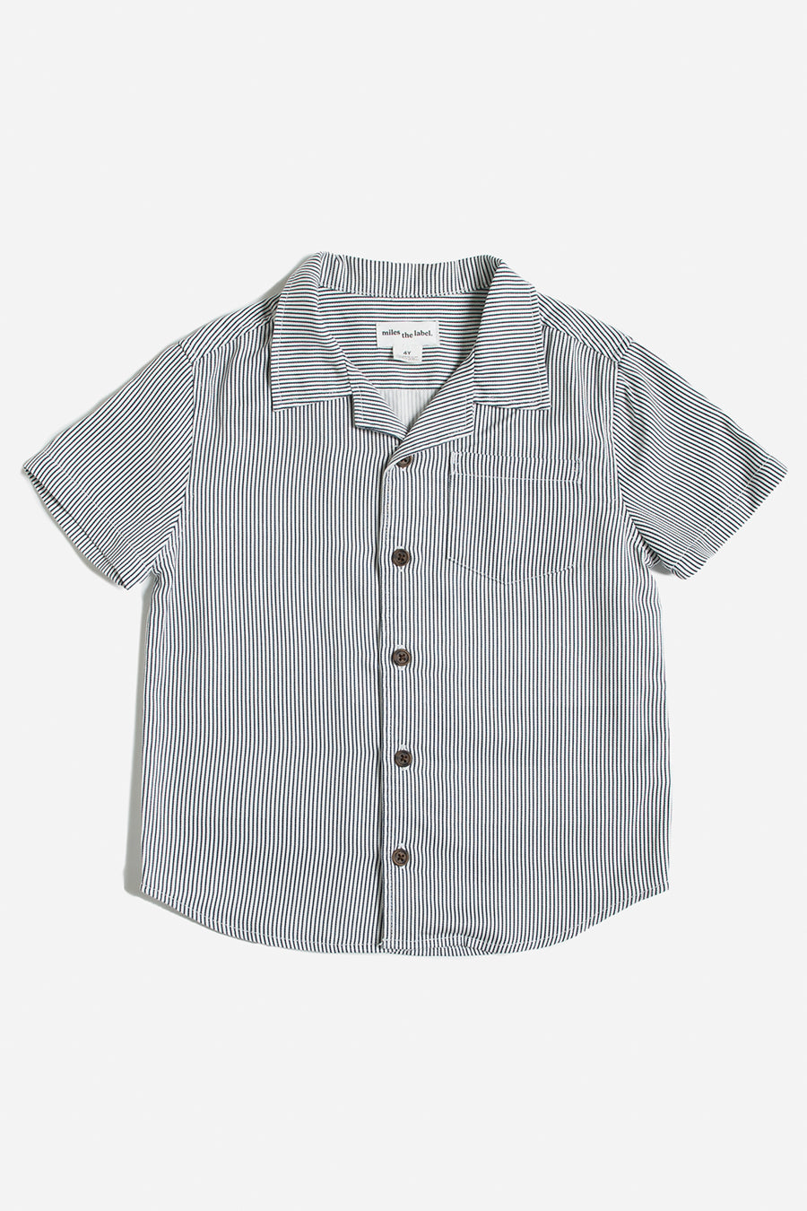 Boys Shirt Miles Navy Stripe Button Down
