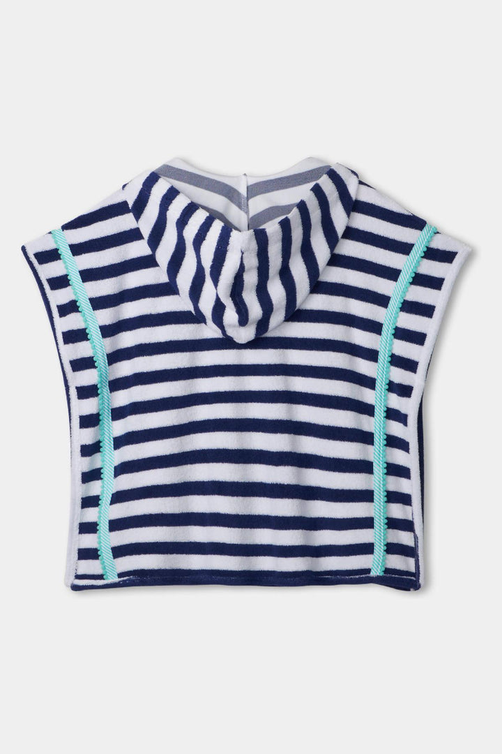 Hatley Navy Stripes Hooded Terry Cover Up