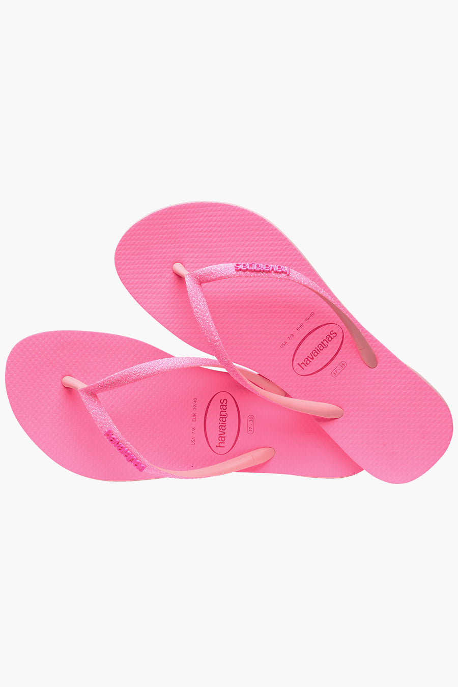 Neon pink flip flops online