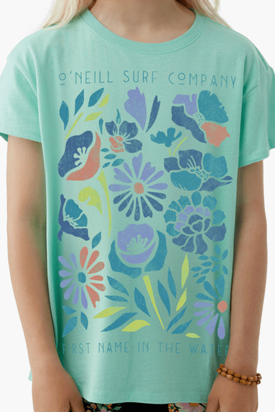 Kids green t-shirt O'Neill Kids Ocean Wave Flower