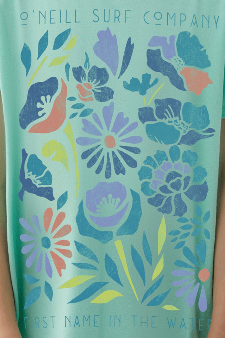kids green t-Shirt O'Neill Kids Ocean Wave Flower