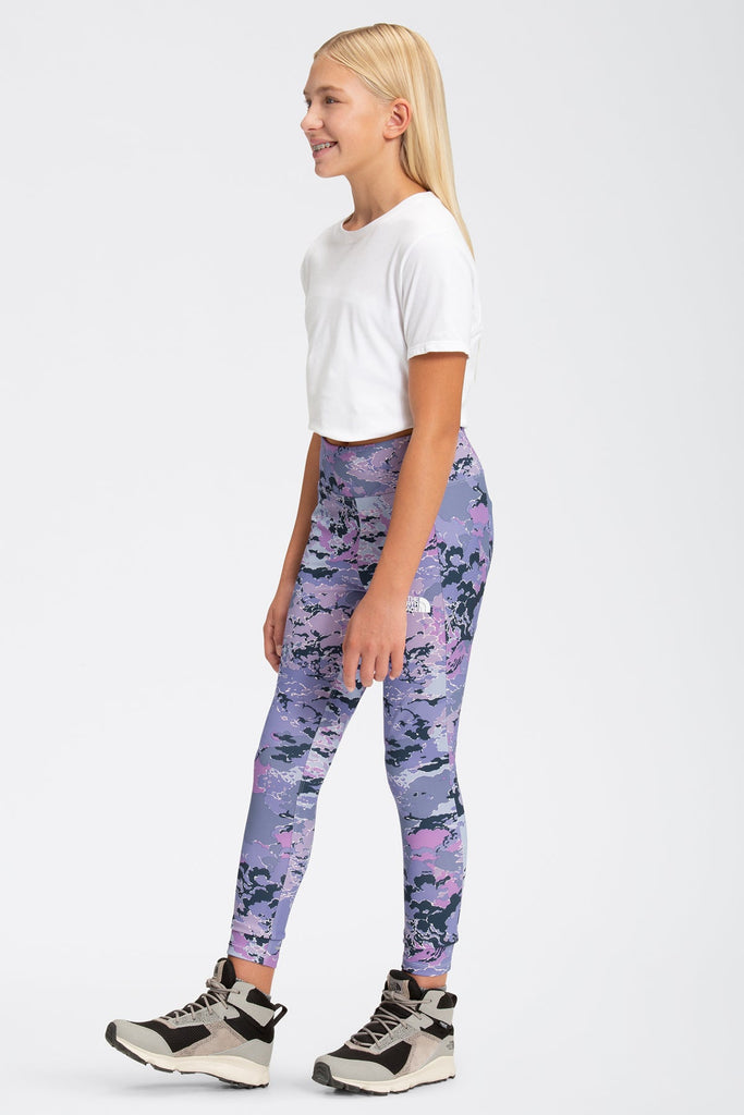 North Face Never Stop Girls Legging - Pink Camo (Size 14/16 left)