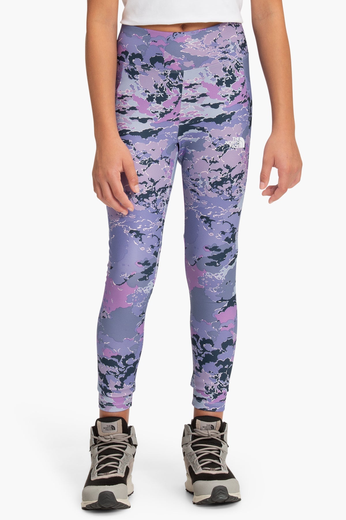 NEW The North Face Big Girls' On Mountain Pink Floral Leggings Tight Pants