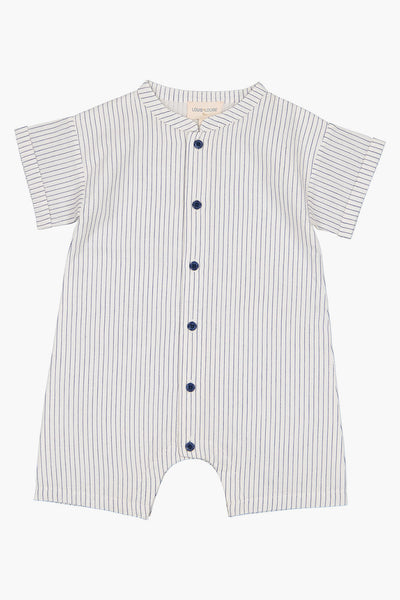 Baby Girl Rompers Louis Louise Overall Work Navy Stripe
