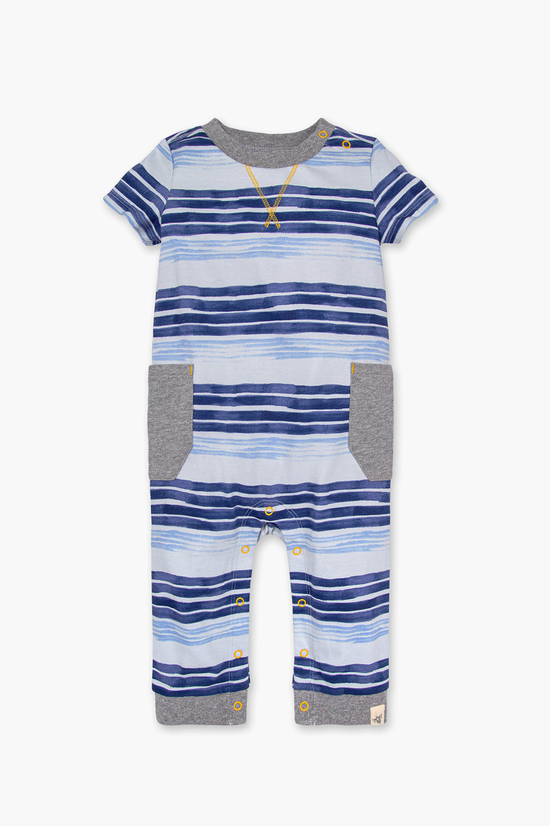 Burt s Bees Painted Stripe Baby Boys Jumpsuit