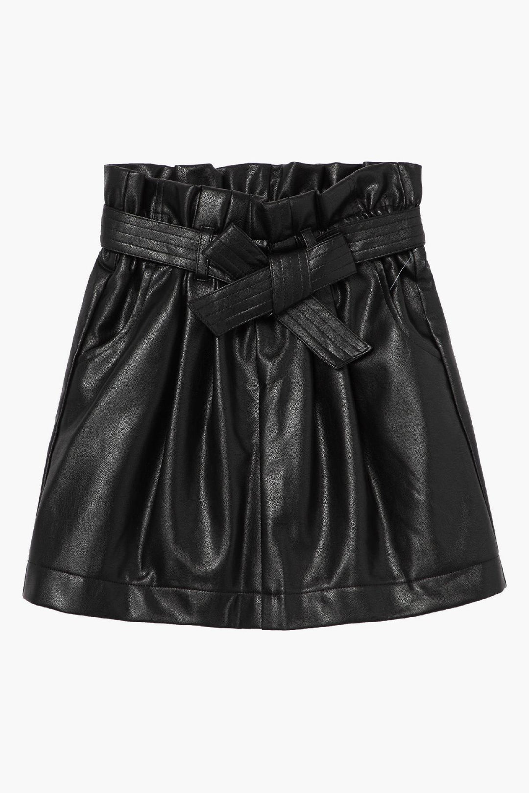 Paperbag skirt leather cheap