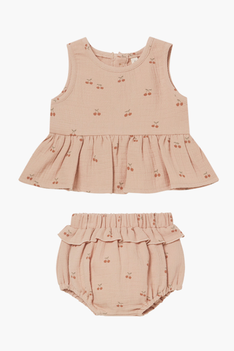Baby Girl Shirt Quincy Mae Peplum Cherries zoom