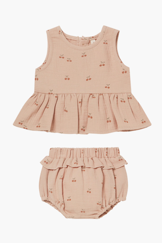 Baby Set Quincy Mae Peplum Cherries – Mini Ruby