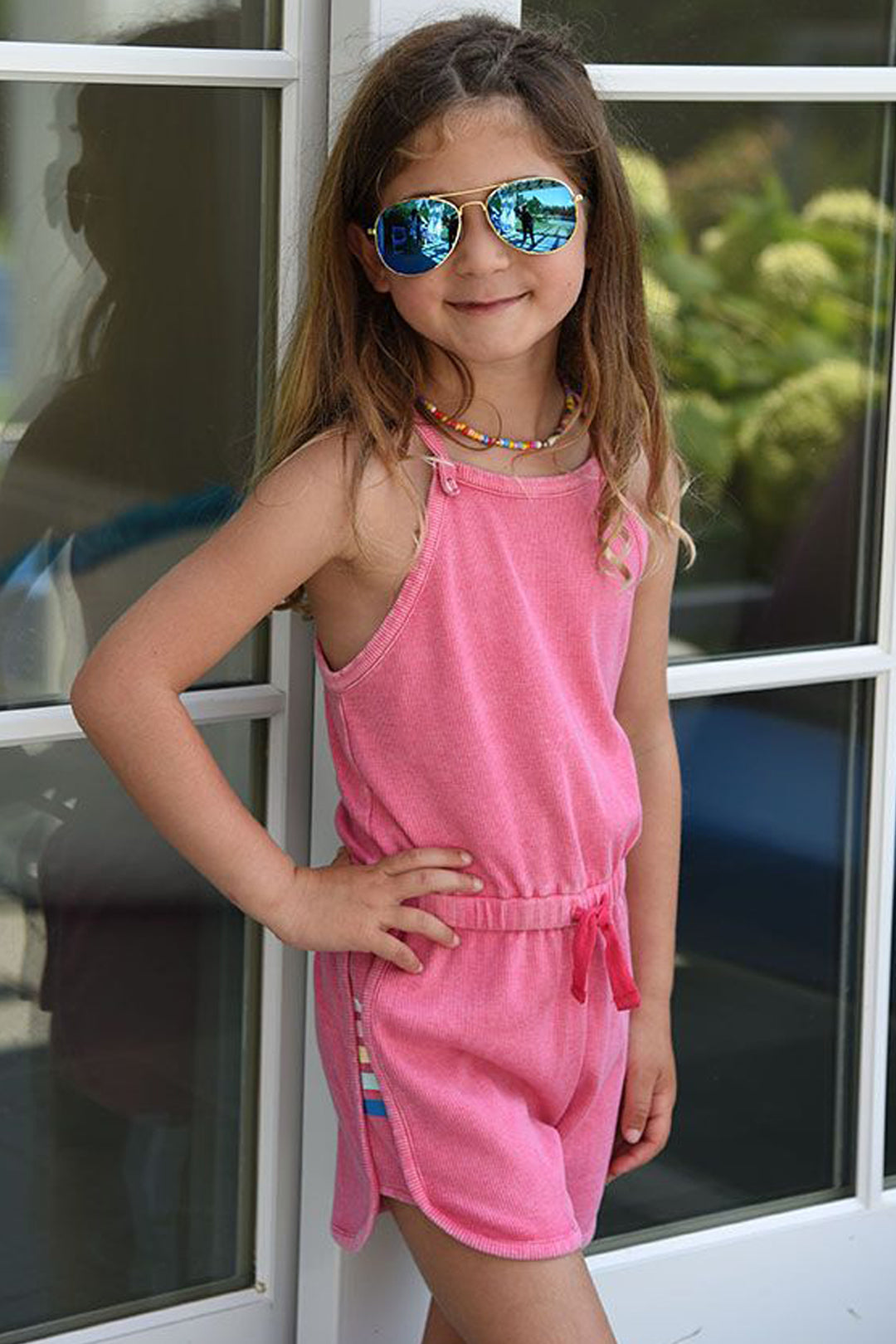Design History Pink Girls Shorts Romper 