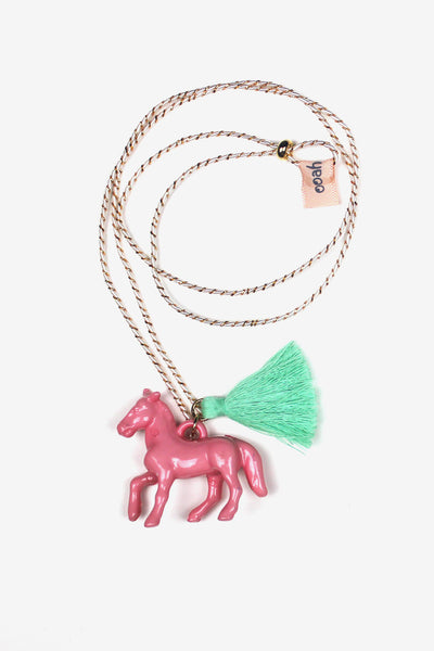 Pink Horse Necklace