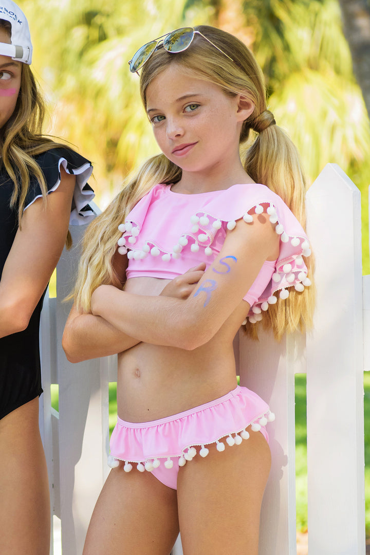 Pink pom pom bikini 2025