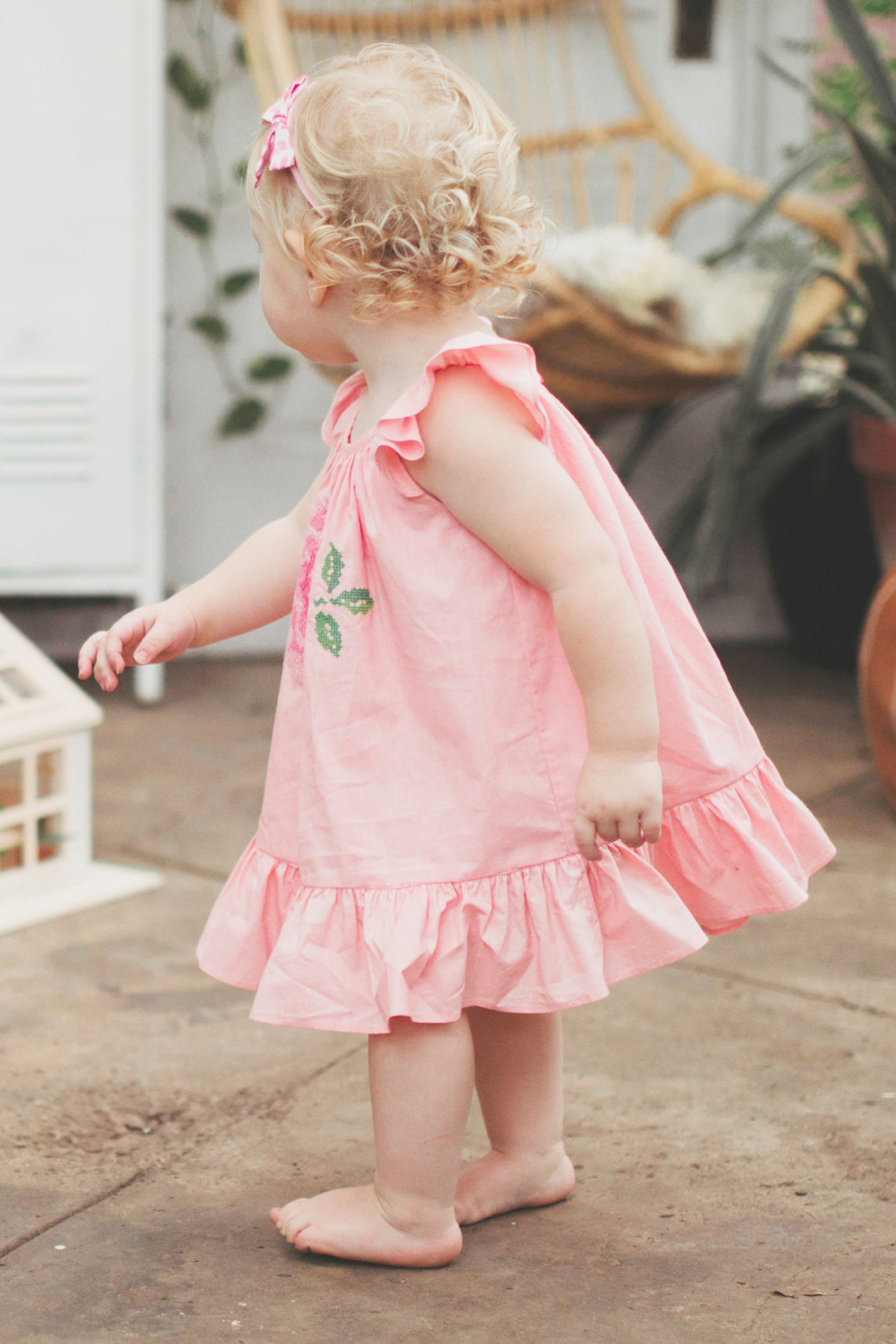 Baby girl peach dress hotsell